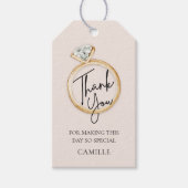 Modern Vrijgezellenfeest Hartelijk dank Cadeaulabel (Voorkant)