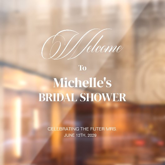 Modern Vrijgezellenfeest Welkom Mirror Decal Sign (Vel 2)