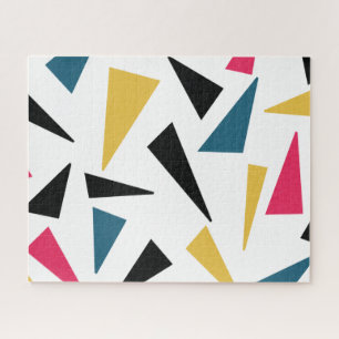Modern, vrolijk, leuk, levendig geometrisch patroo legpuzzel