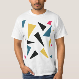 Modern, vrolijk, leuk, levendig geometrisch patroo t-shirt