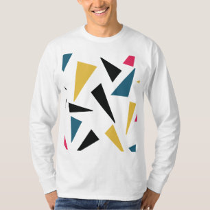 Modern, vrolijk, leuk, levendig geometrisch patroo t-shirt