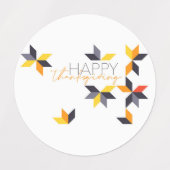 Modern, vrolijk ontwerp van Happy Thanksgiving Labels (Design 1)