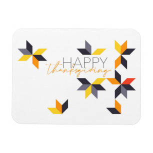 Modern, vrolijk ontwerp van Happy Thanksgiving Magneet