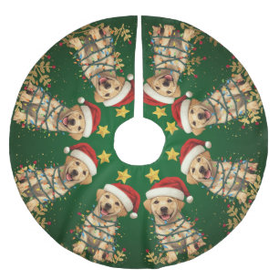 Modern vrolijke Lab kerstboom puppy hond patroon Rok