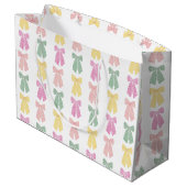 Modern Vrouwelijk Coquette Haar Bow Patroon Groot Cadeauzakje (Achterkant Gekanteld)