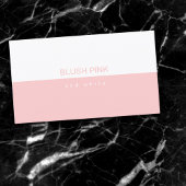 Modern Vrouwelijk half-wit / half blush roze Visitekaartje