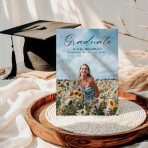 Modern vrouwelijk script foto Afstuderen Kaart