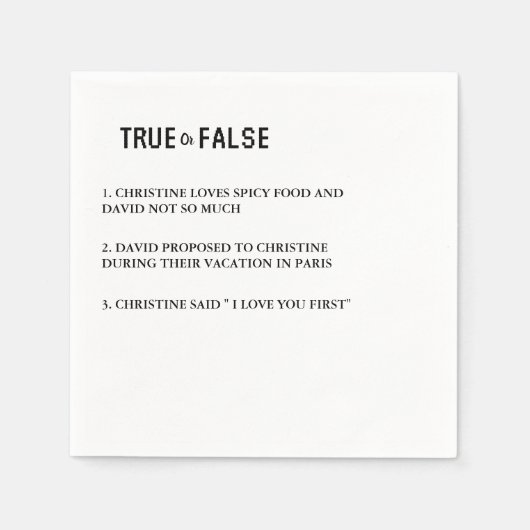 Modern Waar of vals monogram bruiloft Servet (Voorkant)