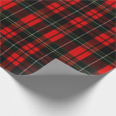 Modern Wallace Red Scottish Tartan Plaid Pattern Cadeaupapier (Hoek)