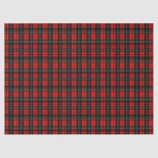 Modern Wallace Red Scottish Tartan Plaid Pattern Tissuepapier (Voorkant)