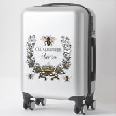 Modern Warm Sepia Krans Queen Bee Baby Sticker (Koffer)