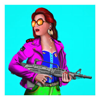 Modern Warrior Foto Afdruk