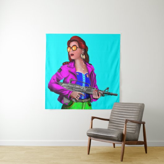 Modern Warrior Wandkleed (In situ)