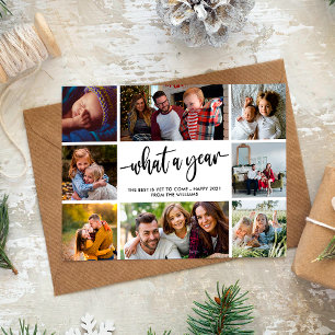 Modern wat een jaar Briefkaart voor fotocollage