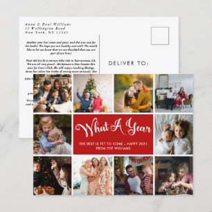 Modern wat een jaar Briefkaart voor fotocollage