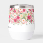 Modern Watercolor Bright Pink Floral Wedding (Arrière)