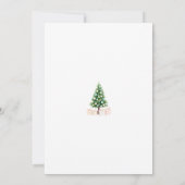 Modern Watercolor Christmas Tree Party Invitation Kaart (Achterkant)