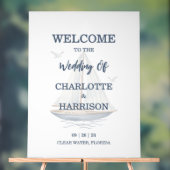 Modern Watercolor Coastal Seascape Wedding (Neutre)