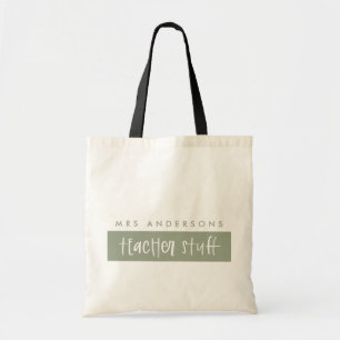Modern watercolor minimal budget teacher gift tote