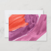 Modern Watercolor Paars Bedankkaart (Achterkant)