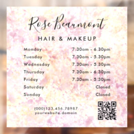 Modern Watercolor - Uurstaat vensterfolie  Raamsticker