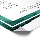 Modern Waterverf Abstrakt Weiß Grün Poster (Hoek)