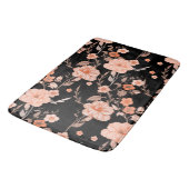 Modern waterverf botanisch patroon l Zwart Badmat (Gekanteld)