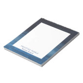 Modern Waterverf Business Navy Blue Notitieblok (Gedraaid)