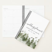 modern Waterverf groen bos met sneeuw Planner (Display)