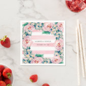 MODERN-Waterverf: Latijnse brede strips met Rozen Servetten (Insitu)