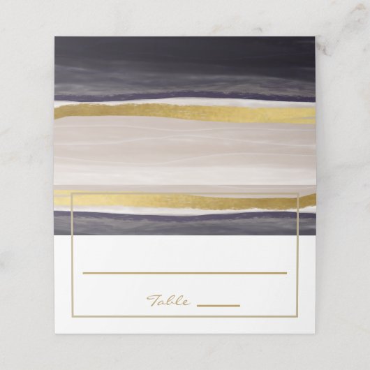 Modern Waterverf minimalistisch marinegoud (Buitenkant ongevouwen)