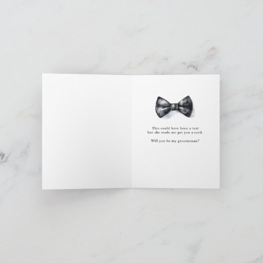 Modern Waterverf pak groomsman voorstel Aankondiging (Binnen)