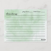 Modern Waterverf Script Vrijgezellenfeest Recept K Briefkaart (Achterkant)