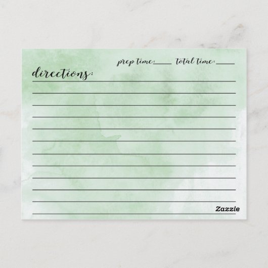 Modern Waterverf Script Vrijgezellenfeest Recept K Briefkaart (Achterkant)