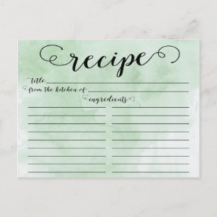 Modern Waterverf Script Vrijgezellenfeest Recept K Briefkaart