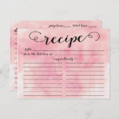 Modern Waterverf Script Vrijgezellenfeest Recept K Briefkaart (Voorkant / Achterkant)