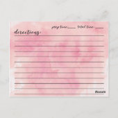 Modern Waterverf Script Vrijgezellenfeest Recept K Briefkaart (Achterkant)