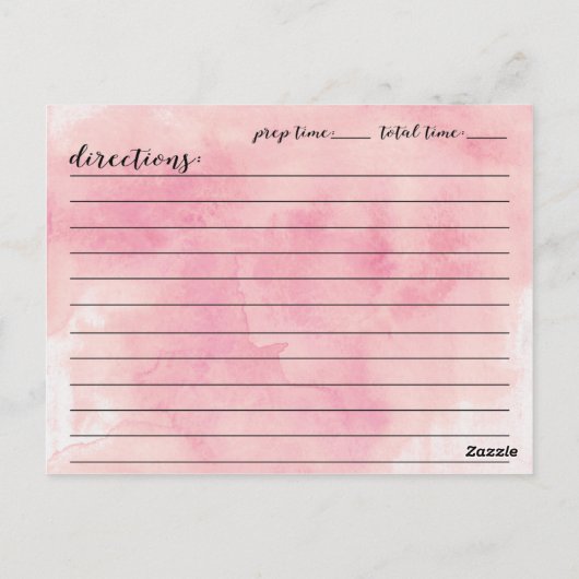 Modern Waterverf Script Vrijgezellenfeest Recept K Briefkaart (Achterkant)