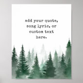 Modern Waterverf Trees Custom Quote poster (Voorkant)