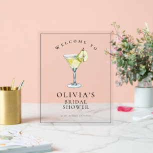 Modern Watervlek Peer Martini Bruidsdouche Bord