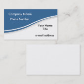 Modern Wave Cutout Navy Blue White Visitekaartje (Voorkant / Achterkant)