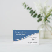 Modern Wave Cutout Navy Blue White Visitekaartje (Staand voorkant)