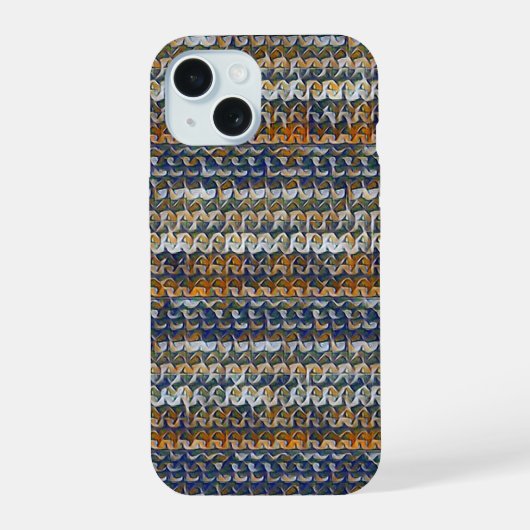 Modern wavy abstract geometric pattern 1288 iPhone 15 hoesje (Achterkant)