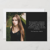 Modern Wavy Lijst Afstuderen 2 foto Afstuderen Aankondiging (Achterkant)