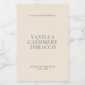 Modern wax smelt minimaal label voedselcontainer etiket (Enkel label)