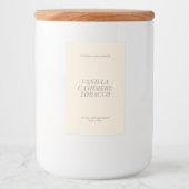 Modern wax smelt minimaal label voedselcontainer etiket (Voorkant)