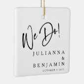 Modern We Do Elegante Aangepaste Zwarte Witte Trou Keramisch Ornament (Rechts)