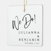 Modern We Do Elegante Aangepaste Zwarte Witte Trou Keramisch Ornament (Links)