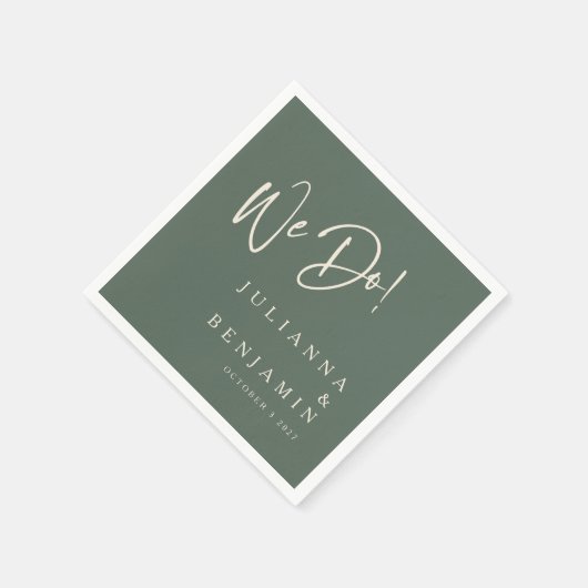 Modern we doen een legant donkerbruine bruiloft servet (Hoek)