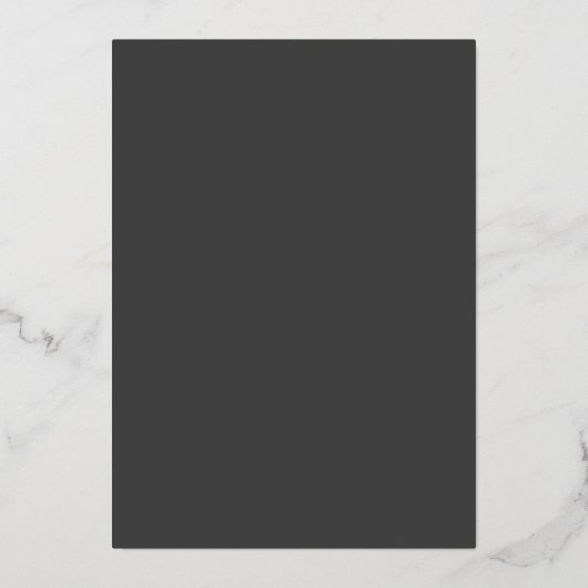 Modern we doen legant Script Weddenschap Black Gol Folie Uitnodiging (Achterkant)